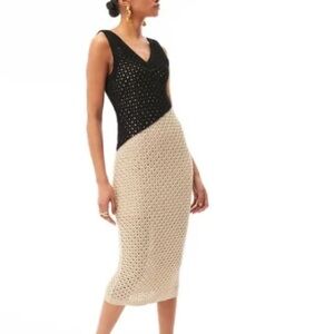 Toccin Colorblocked Midi Dress - Black - S​​